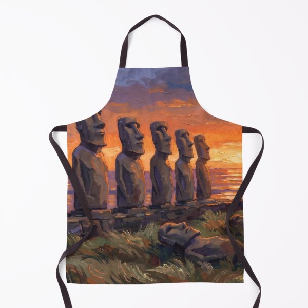 Item preview, Moai at Sunset Easter Island designed and sold by RedPeaStudio.