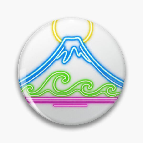 Item preview, Neon Fuji Wave – Retro Japan Sunset designed and sold by アミヤジャ.