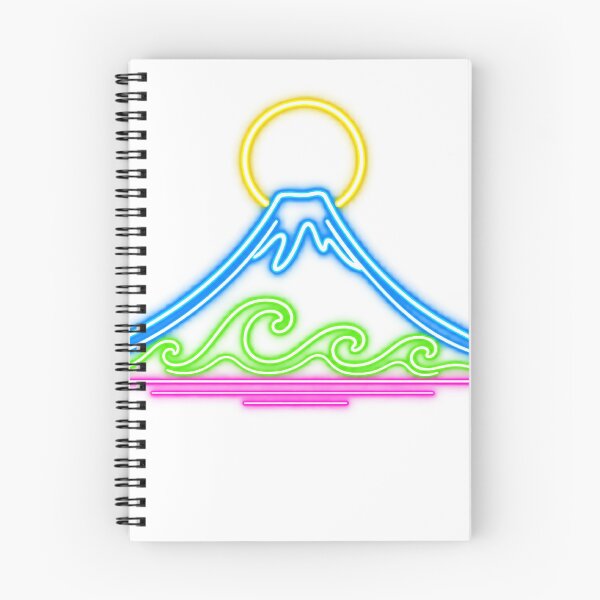 Item preview, Neon Fuji Wave – Retro Japan Sunset designed and sold by アミヤジャ.