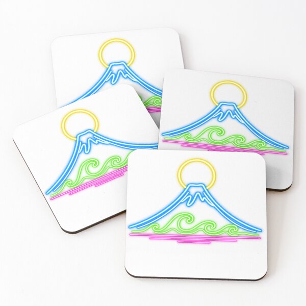 Item preview, Neon Fuji Wave – Retro Japan Sunset designed and sold by アミヤジャ.