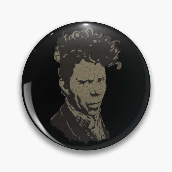 Item preview, Tom Waits Gritty Blues Noir Sepia Distressed Halftone Portrait designed and sold by surmind.