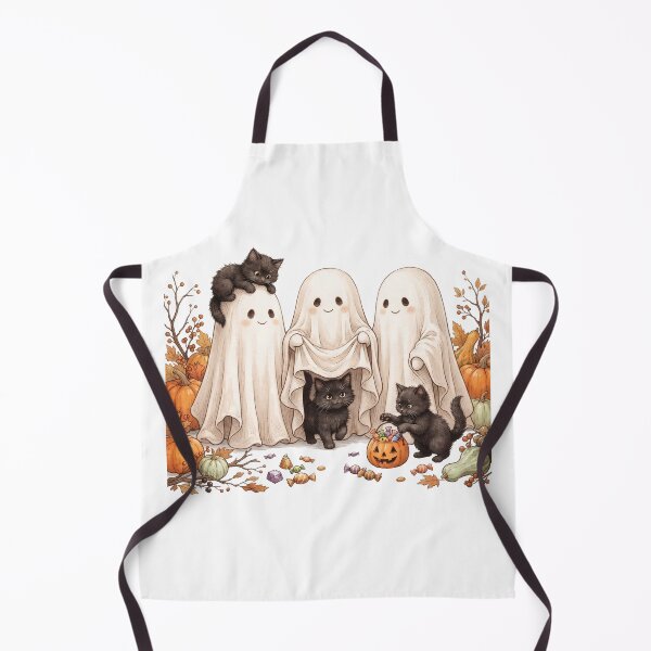 Item preview, Cute Ghosts and Black Kittens Halloween designed and sold by Steele-Art.