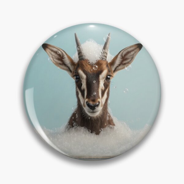 Item preview, Baby Sable Antelope Bubble Bath Cute Nursery Bathroom Wall Art designed and sold by LazyOwlStore.