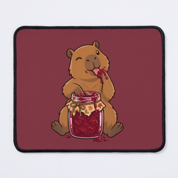 Item preview, Autumn Capybara Enjoying Homemade Preserves designed and sold by Ivy-Triggs.