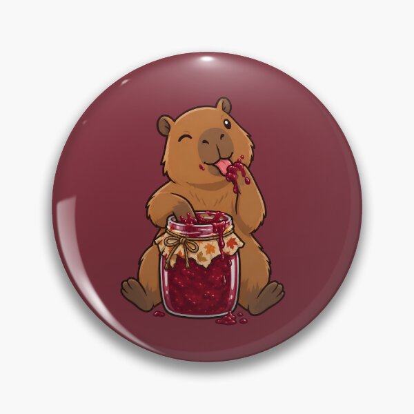 Item preview, Autumn Capybara Enjoying Homemade Preserves designed and sold by Ivy-Triggs.