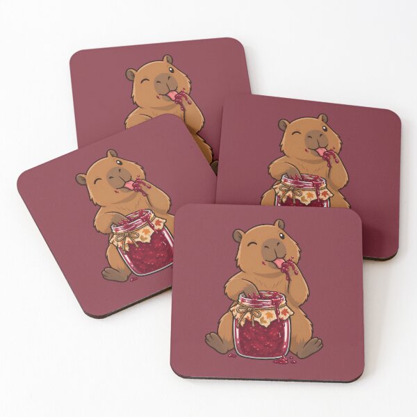 Item preview, Autumn Capybara Enjoying Homemade Preserves designed and sold by Ivy-Triggs.