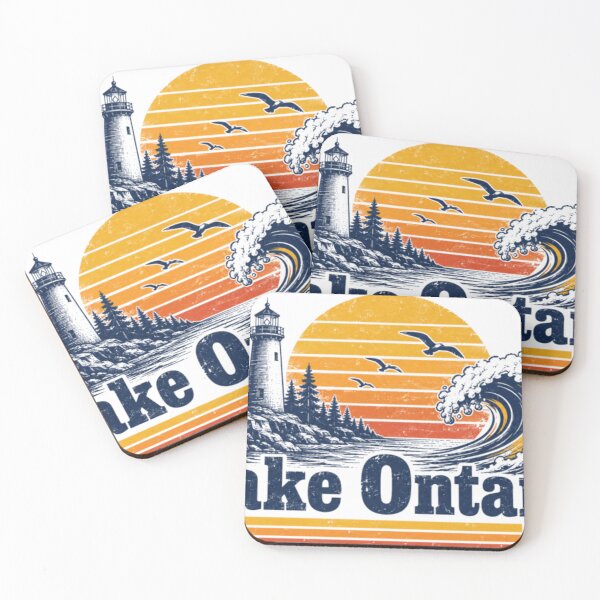 Item preview, Vintage Lake Ontario Sunset Art designed and sold by Catsi-Nook-Art.