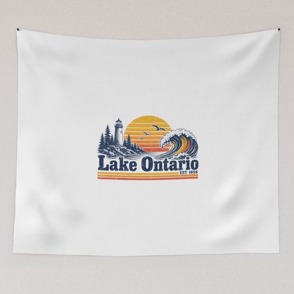 Item preview, Vintage Lake Ontario Sunset Art designed and sold by Catsi-Nook-Art.
