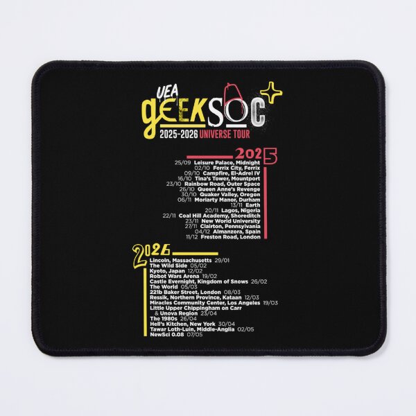 Item preview, GeekSoc Universe Tour 2025-2026 Event Schedule designed and sold by Catsi-Nook-Art.