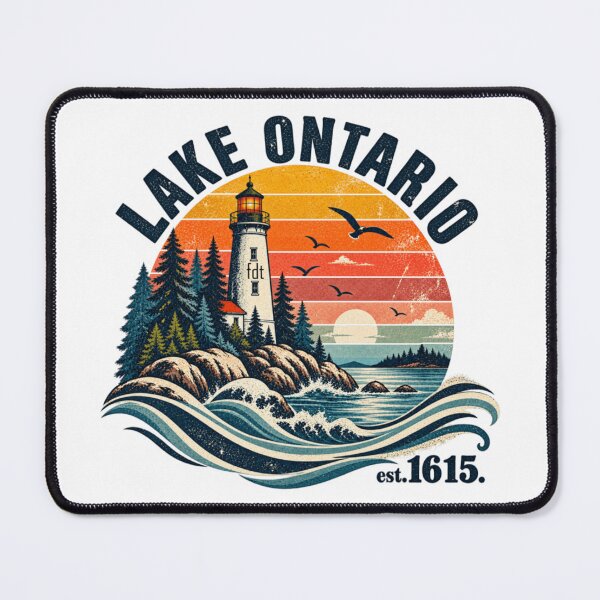 Item preview, Lake Ontario Lighthouse Vintage Design designed and sold by Catsi-Nook-Art.