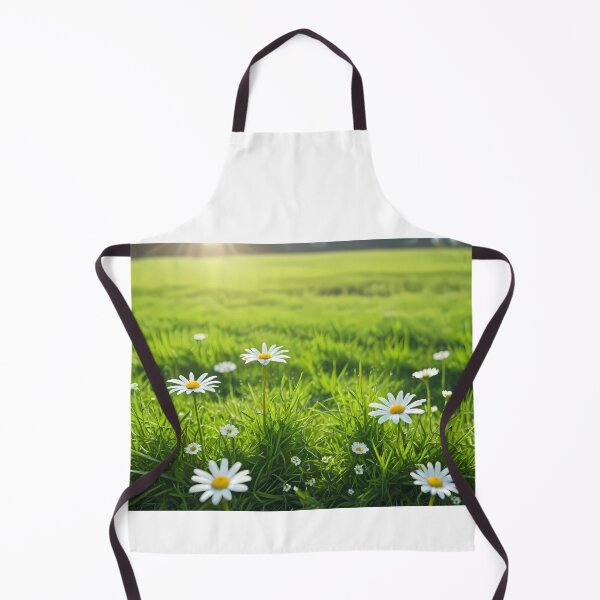 Item preview, Sunlit Green Meadow With Daisy Flowers designed and sold by HangsupStudio.