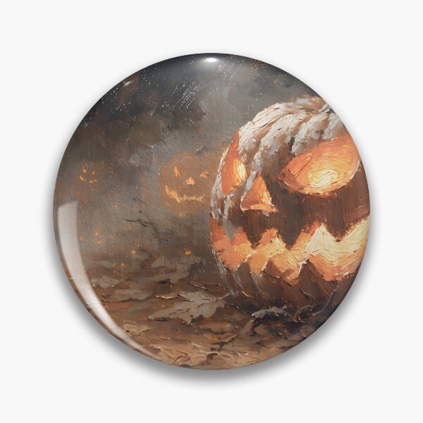 Item preview, Glowing Jack-o-Lantern Halloween Oil Painting designed and sold by ArtAmbience.