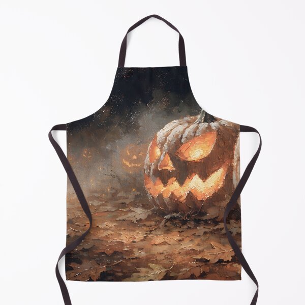Item preview, Glowing Jack-o-Lantern Halloween Oil Painting designed and sold by ArtAmbience.