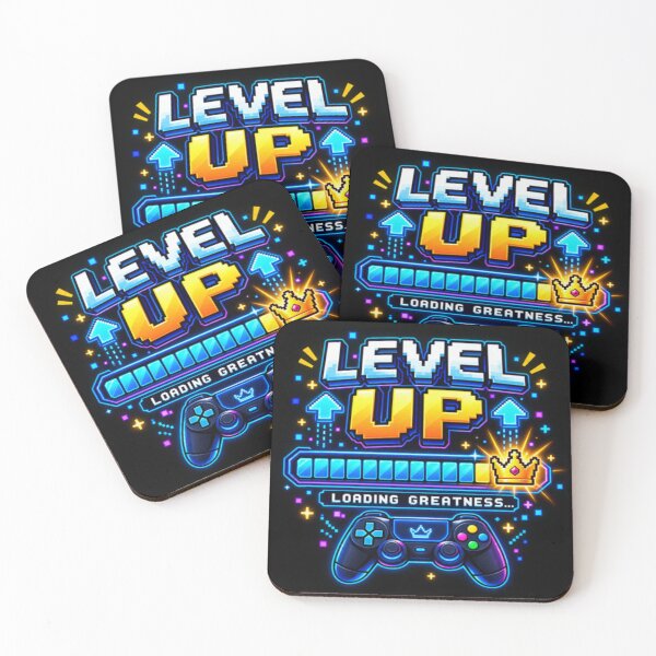 Item preview, Level Up Loading Greatness Gaming Controller Pixel Art Gamer Design designed and sold by TulipsArtDesigns .