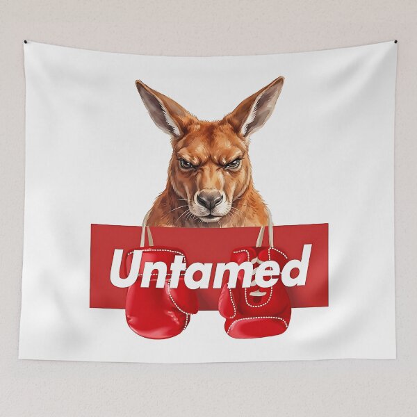 Item preview, Untamed Boxing Kangaroo Streetwear Illustration designed and sold by artworkathome.