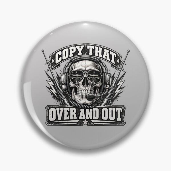 Item preview, Copy That Over And Out - Skull CB Radio Operator Art designed and sold by NomadForge.