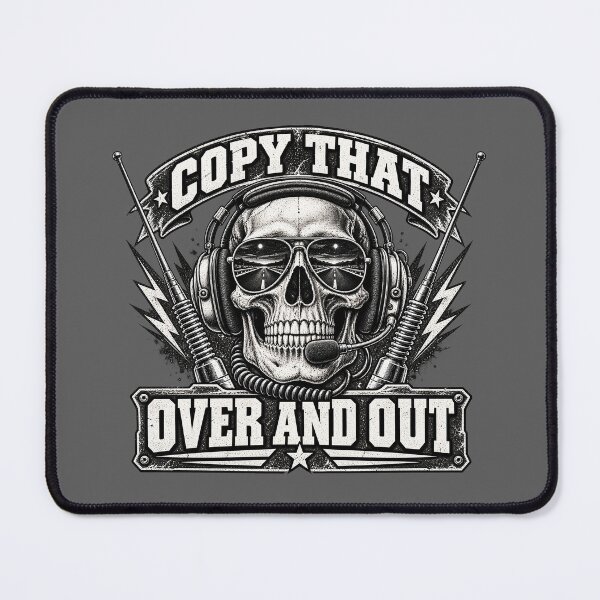 Item preview, Copy That Over And Out - Skull CB Radio Operator Art designed and sold by NomadForge.