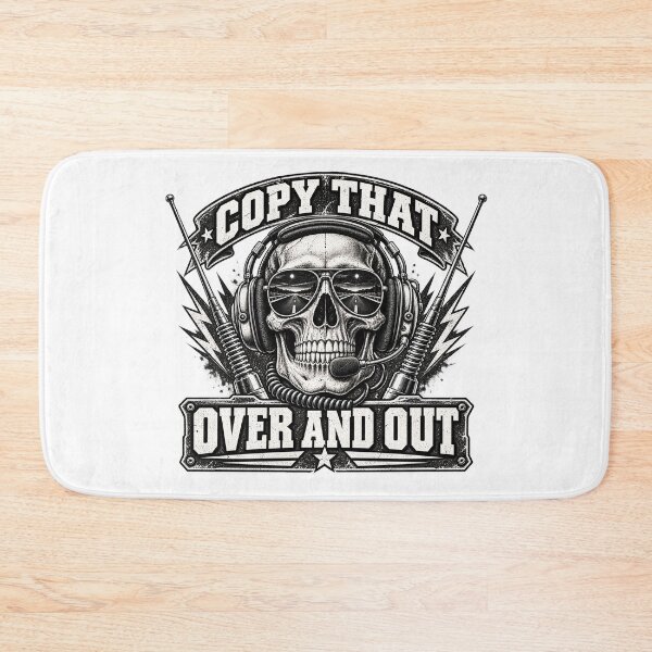 Item preview, Copy That Over And Out - Skull CB Radio Operator Art designed and sold by NomadForge.