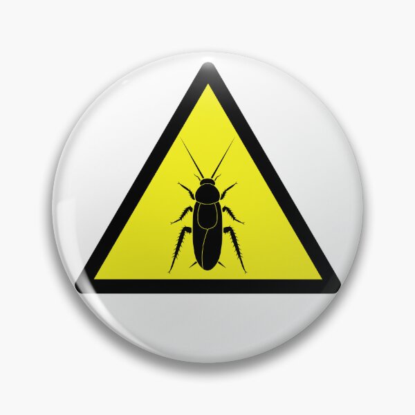 Item preview, Cockroach Hazard Sign designed and sold by Hazardous Organism.