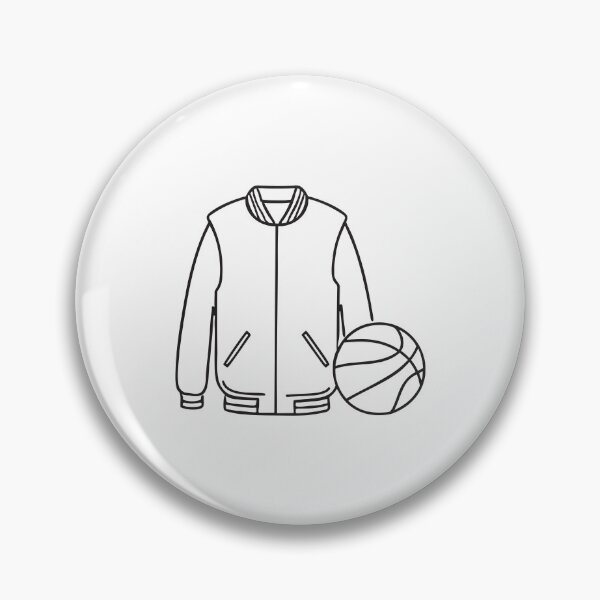 Item preview, Doodle illustration of a varsity jacket beside a basketball designed and sold by rasagamastore.