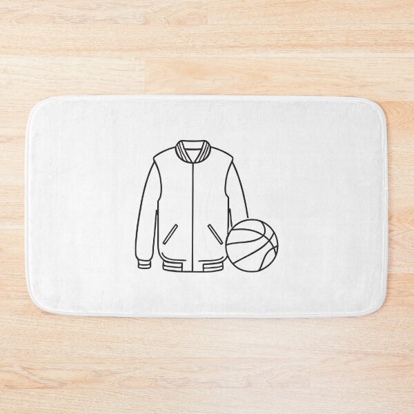 Item preview, Doodle illustration of a varsity jacket beside a basketball designed and sold by rasagamastore.