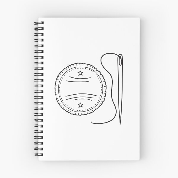 Item preview, Doodle illustration of a varsity patch beside a sewing needle designed and sold by rasagamastore.