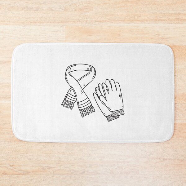Item preview, Doodle illustration of a varsity scarf next to a pair of gloves designed and sold by rasagamastore.