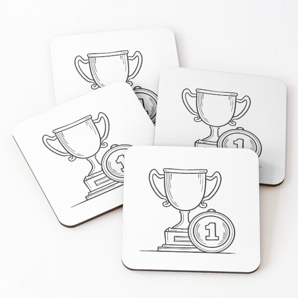 Artikelvorschau, Gekritzelte Illustration einer Universitätstrophäe neben einer Goldmedaille entworfen und verkauft von rasagamastore.