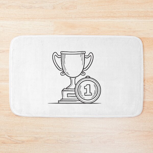 Item preview, Doodle illustration of a varsity trophy next to a gold medal designed and sold by rasagamastore.