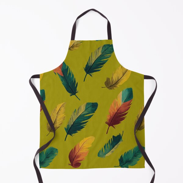 Item preview, Colorful Feather Pattern Olive Green Illustration designed and sold by REDCLASH2002.