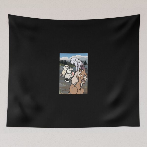 Item preview, Cartoon Dogs Encountering a Monster designed and sold by Catsi-Nook-Art.