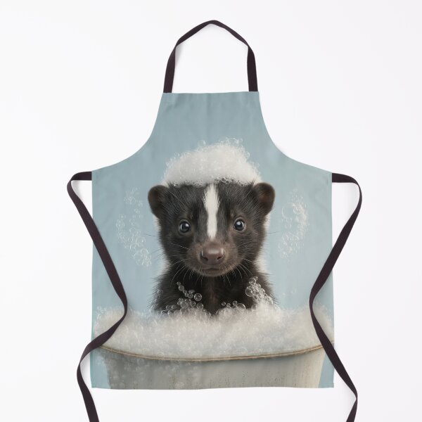 Item preview, Baby Skunk Bubble Bath Cute Nursery Bathroom Wall Art designed and sold by LazyOwlStore.