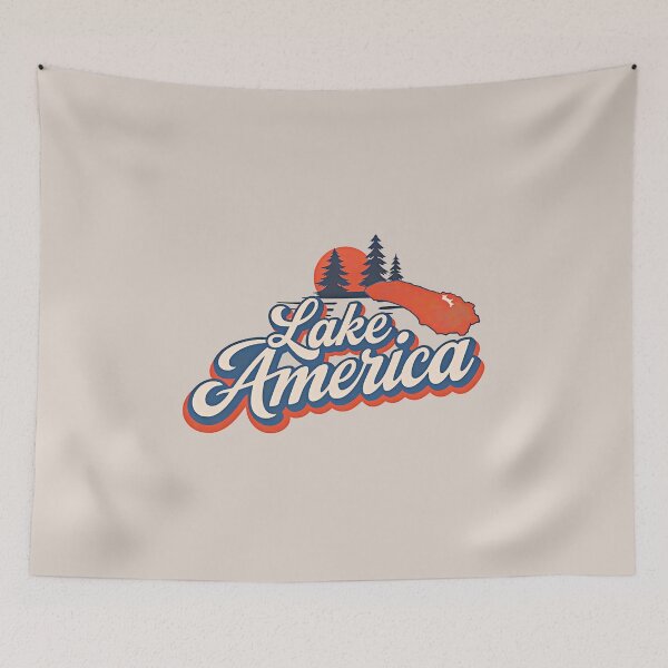 Item preview, Lake America Est 2026 Retro Vintage Patriotic USA  designed and sold by gear-posters.