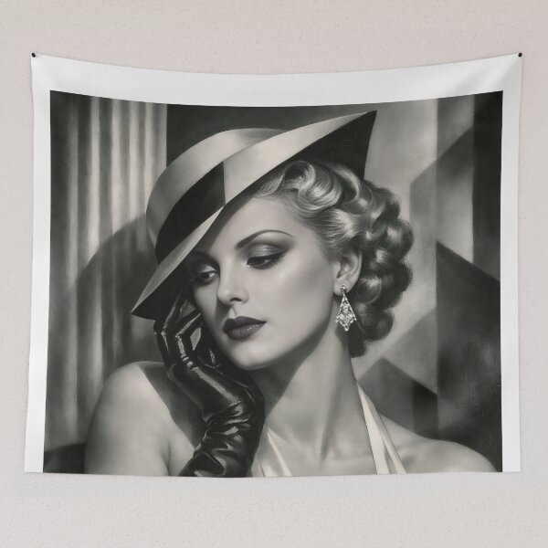 Item preview, Wall Art - Postcard - Poster: Art Deco Glamour Portrait designed and sold by ForeverPrintsOK.