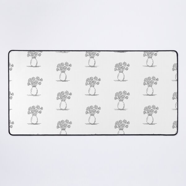 Item preview, Doodle illustration of a vase with a bunch of daisies designed and sold by rasagamastore.