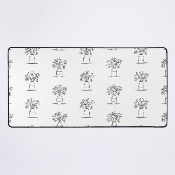 Item preview, Doodle illustration of a vase filled with daisies designed and sold by rasagamastore.