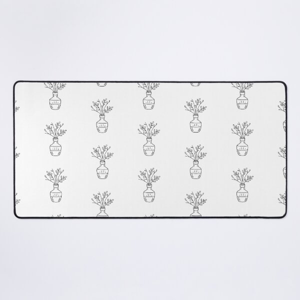 Item preview, Doodle illustration of a vase with branches and leaves designed and sold by rasagamastore.