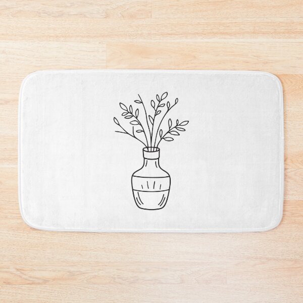 Item preview, Doodle illustration of a vase with branches and leaves designed and sold by rasagamastore.