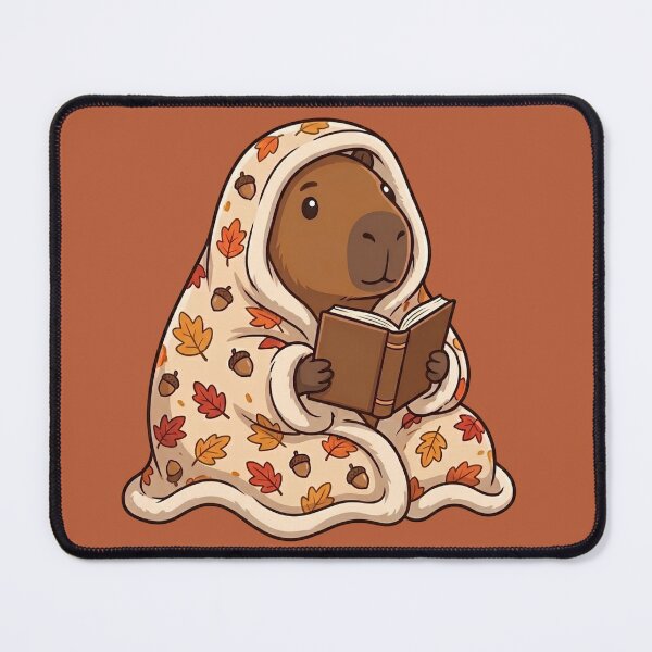Item preview, Autumn Capybara Bookworm designed and sold by Ivy-Triggs.