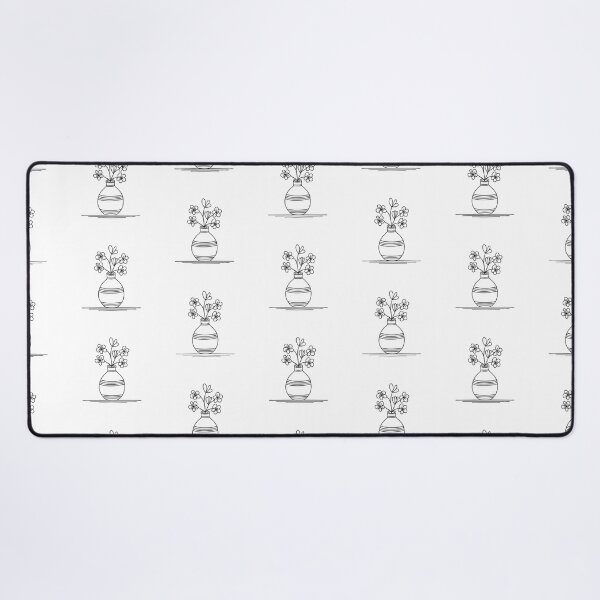 Item preview, Doodle illustration of a vase with cherry blossom stems designed and sold by rasagamastore.