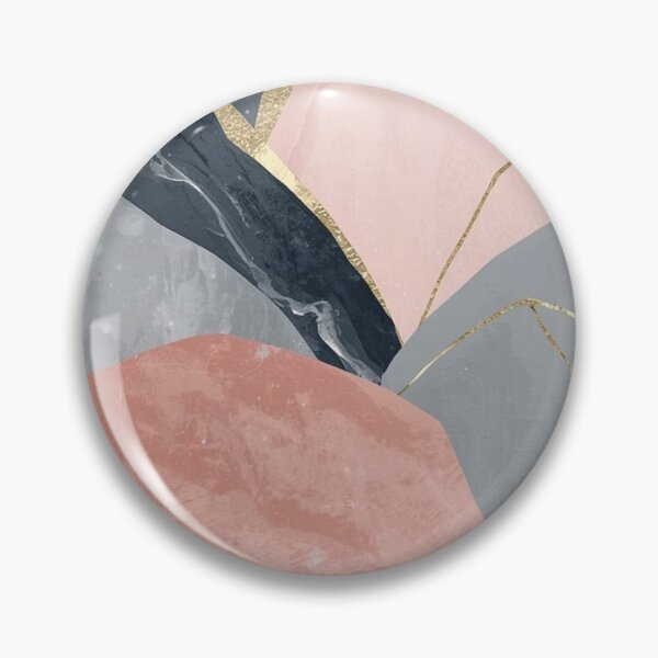 Item preview, Blush Pink & Navy Blue Marble Abstract — Gold Veins Kintsugi Fluid Art designed and sold by LYAN-STORE.