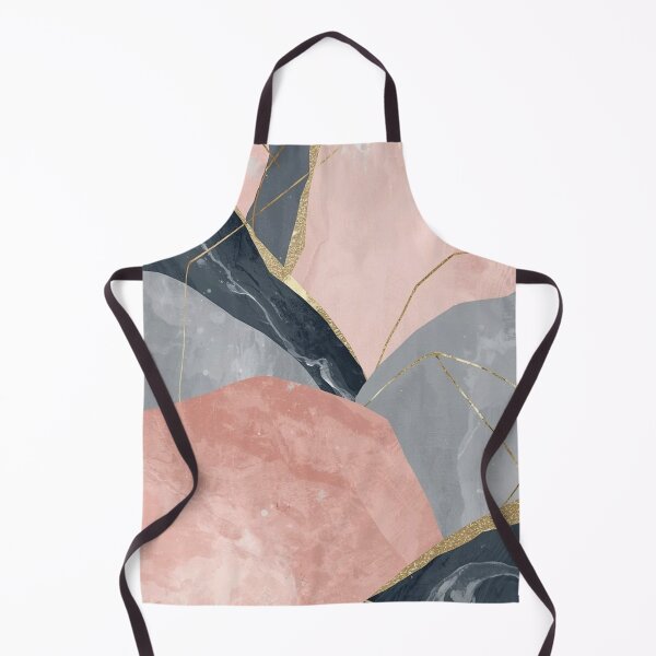 Item preview, Blush Pink & Navy Blue Marble Abstract — Gold Veins Kintsugi Fluid Art designed and sold by LYAN-STORE.
