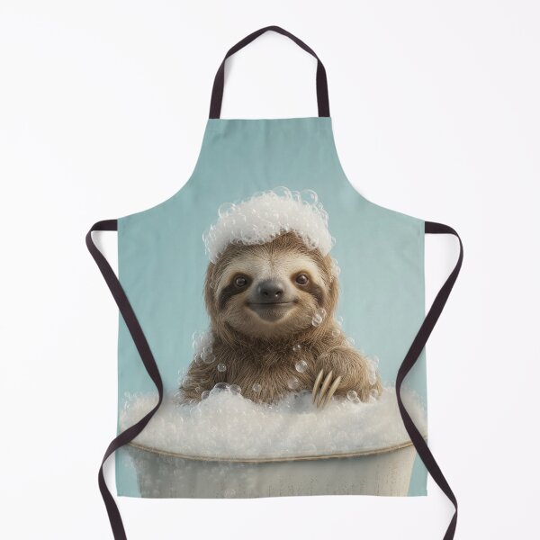Item preview, Baby Sloth Bubble Bath Cute Nursery Bathroom Wall Art designed and sold by LazyOwlStore.