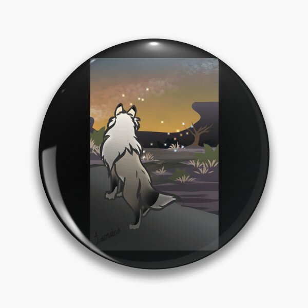 Item preview, Serene Howling Wolf at Dusk designed and sold by Catsi-Nook-Art.