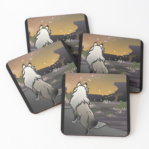Item preview, Serene Howling Wolf at Dusk designed and sold by Catsi-Nook-Art.