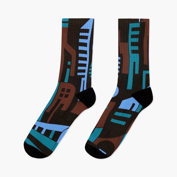 Item preview, Retro Cyberpunk Night Cityscape — Geometric Futurist Train Illustration designed and sold by LYAN-STORE.