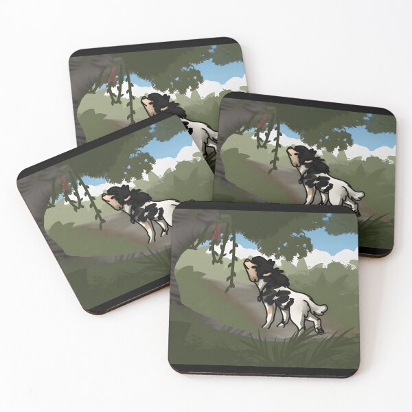 Item preview, Curious Dog in Nature Scene designed and sold by Catsi-Nook-Art.