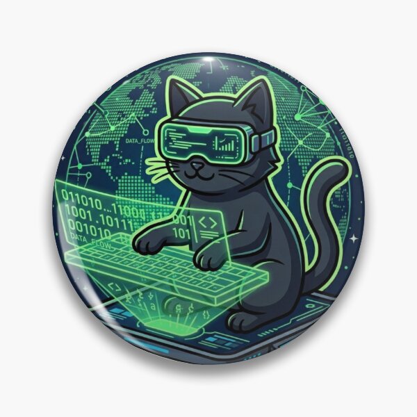 Artikelvorschau, Cyberpunk-Hacker-Katze – Lustiges Programmierer-Gamer-Kätzchen entworfen und verkauft von VictorCV.
