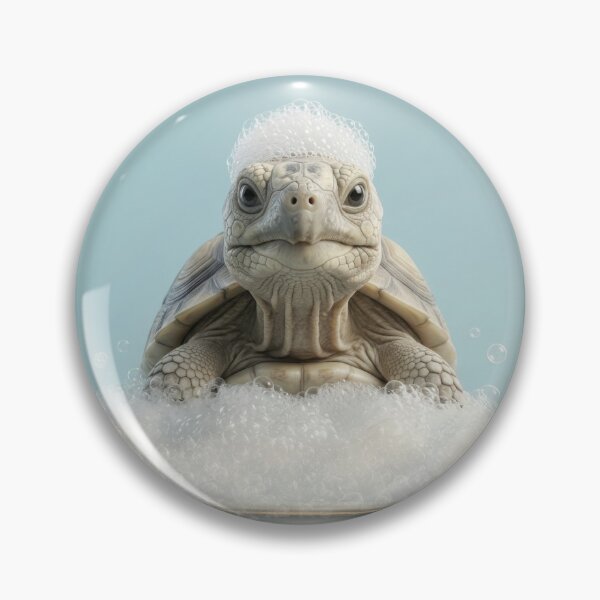 Item preview, Baby Tortoise Bubble Bath Cute Nursery Bathroom Wall Art designed and sold by LazyOwlStore.