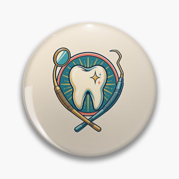 Item preview, Dentist Gift – Retro Tooth and Dental Tools Design designed and sold by astersgraphics.